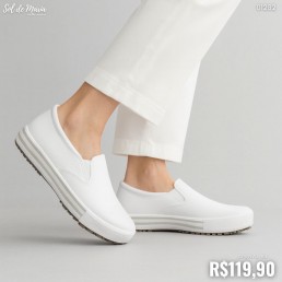 Tênis Soft Works BB80 Branco com Risca Cinza