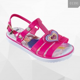 Sandália Miss Miss Flat Baixa Pink Infantil 10145