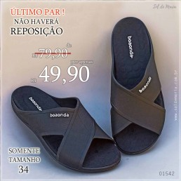 Chinelo Boa Onda Harmony Preta 1949.200.001