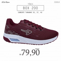 Tênis Box 200 Jogger Bordô BX2014