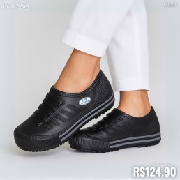 Tênis Soft Works BB81 Preto com Risca Cinza