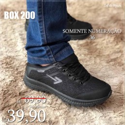 Tênis Box 200 Jogger Preto/Preto CGA12