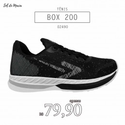 Tênis Box 200 Jogger Preto/Prata BX2006