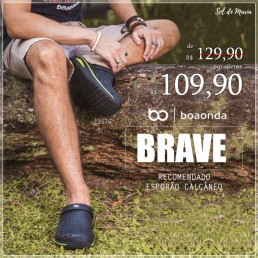 Babuche Boa Onda Brave Preta/Lima 1944.208
