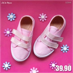 Tênis Blitzz Baby Rosa Velcro 329/1