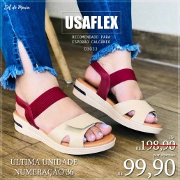 Sandália Usaflex Velcro Blush/Vinho AD2504