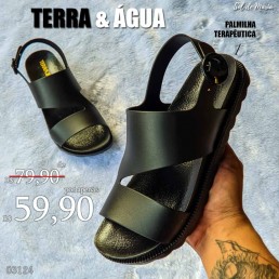 Sandália Terra e Água 800400 Preto