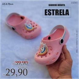 Babuche Estrela Unicórnio Rosa Infantil 836
