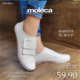Tênis Moleca Velcro Branco 5296.263