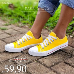 Tênis Mark Shoes Cano Baixo Amarelo 410L