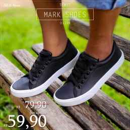 Tênis Mark Shoes Colegial Preto 10500