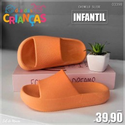 Chinelo Giovanna Slide Nuvem Infantil Laranja