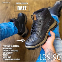 Bota Raff Com Biqueira Preta 2318