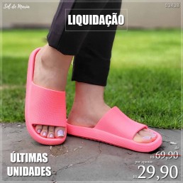 Chinelo Slide Osmar Rosa Neon