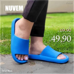 Chinelo Slide Nuvem Azul