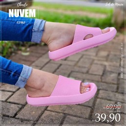 Chinelo Slide Nuvem Coalla EVA Rosa