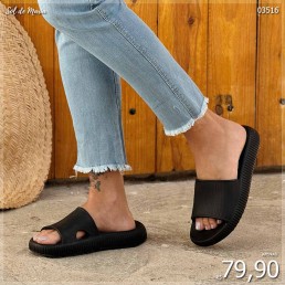 Chinelo Slide Nuvem EVA Preto