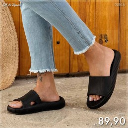 Chinelo Slide Nuvem EVA Preto