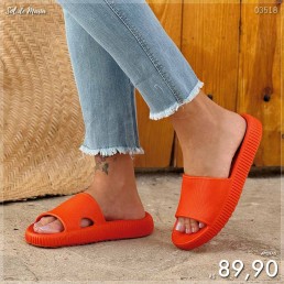 Chinelo Slide Nuvem EVA Laranja