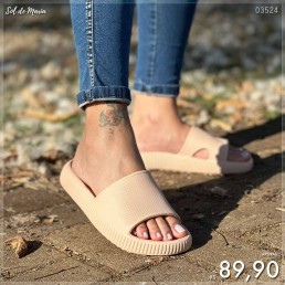 Chinelo Slide Nuvem EVA Bege