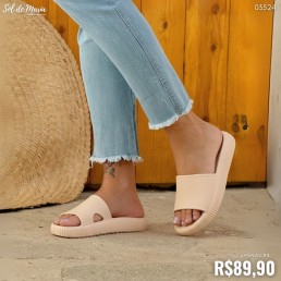 Chinelo Slide Nuvem EVA Bege