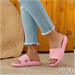 Chinelo Slide Nuvem EVA Rosa Bebê