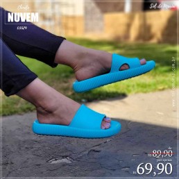 Chinelo Slide Nuvem EVA Azul