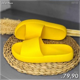 Chinelo Slide Nuvem EVA Amarelo