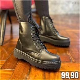 Bota Coturno Lovely Plataforma Preta