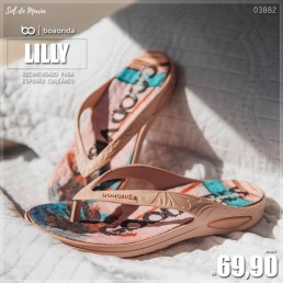 Rasteira Boa Onda Lilly Rosa Nude 213.002