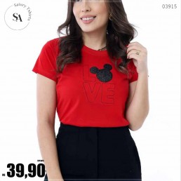 T-Shirt UC Love Minnie Vermelha 751