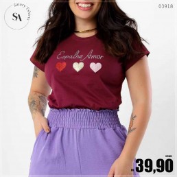 T-Shirt UC Espalhe Amor Vinho 6870