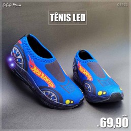 Tênis Jardel Hot Wheels LED Infantil Azul