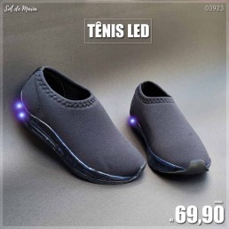 Tênis Jardel Infantil LED Preto