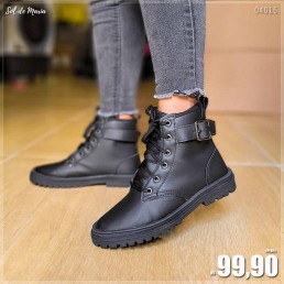 Bota Coturno Amery Fivela Preto 28357