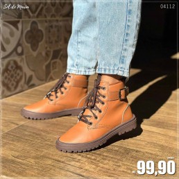 Bota Coturno Amery Fivela Caramelo 28357