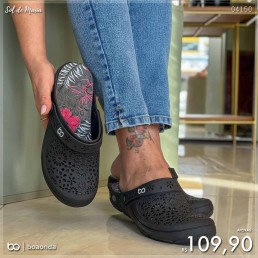 Babuche Boa Onda Nellie Preta 155.001
