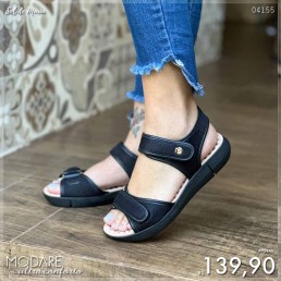 Sandália Modare Velcro Preta 7142.118