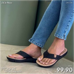 Rasteira Modare Anabela Preta 7142.106