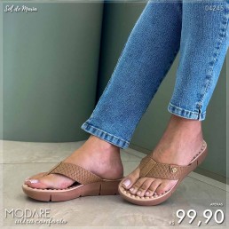 Rasteira Modare Anabela Camel 7142.106
