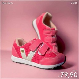Tênis Nathielly Infantil Velcro Pink 032.050.701