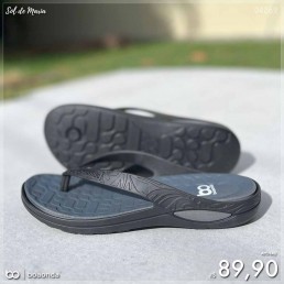 Rasteira Boa Onda Lilly Masculina Preto/Grafite 10001.001