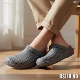 Babuche Boa Onda Brave Grafite/Pitanga 208.003