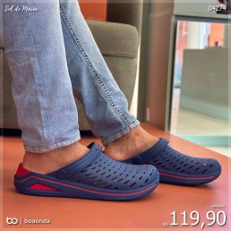 Babuche Boa Onda Brave Azul/Pitanga 208.004