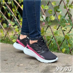 Tênis Jogger Box200 Preto/Pink Bx2343