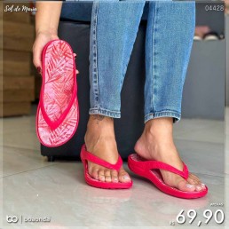 Rasteira Boa Onda Lilly Folhas Goiaba 1319.236