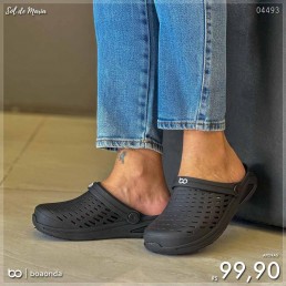 Babuche Boa Onda Kin Recicl Preto/Preto 1913.102.001