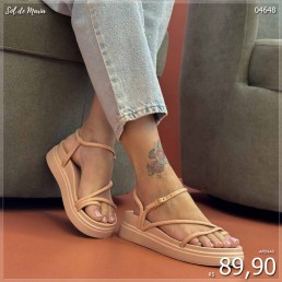 Sandália Eva Flatform Blush SD248