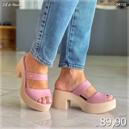 Tamanco Miss Miss Plataforma Rosa 10270