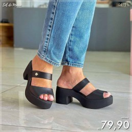 Tamanco Miss Miss Plataforma Preto 10270